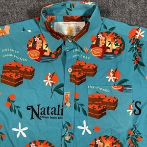 Tropical Bros Mens Small Stretch Hawaiian Shirt Natalies Orchid Island Juice Co
